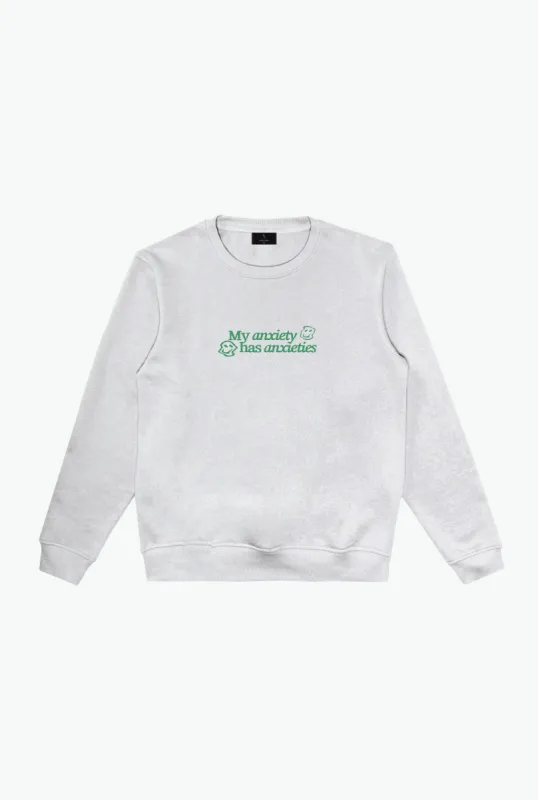 My Anxiety Has Anxieties Heavyweight Crewneck - Ash sold by Peace-Collective