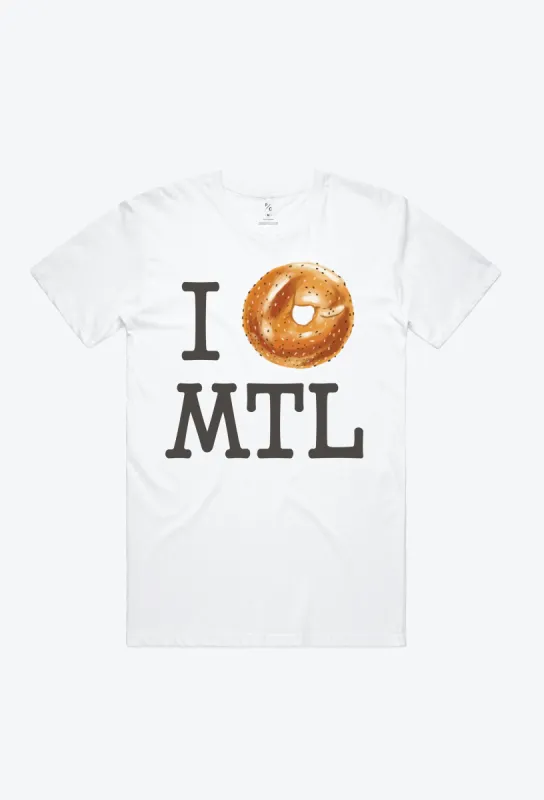 Montreal Bagel Sketch T-Shirt - White sold by Peace-Collective