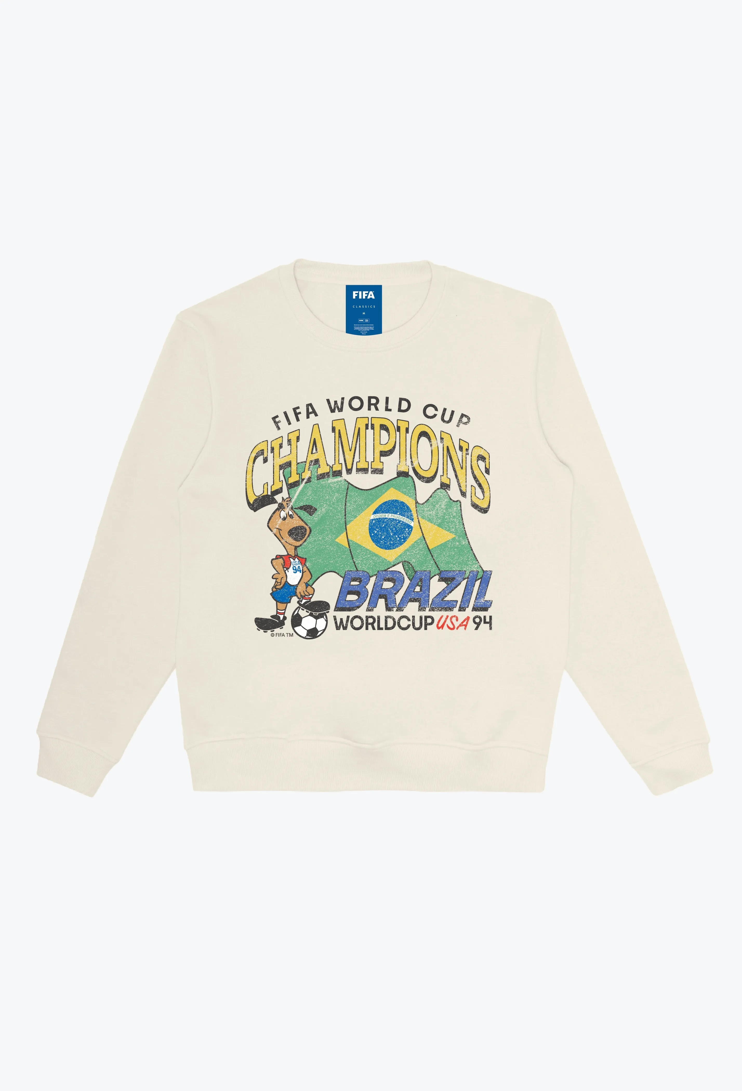 FIFA Brazil '94 World Cup Champions Heavyweight Crewneck - Ivory sold by Peace-Collective