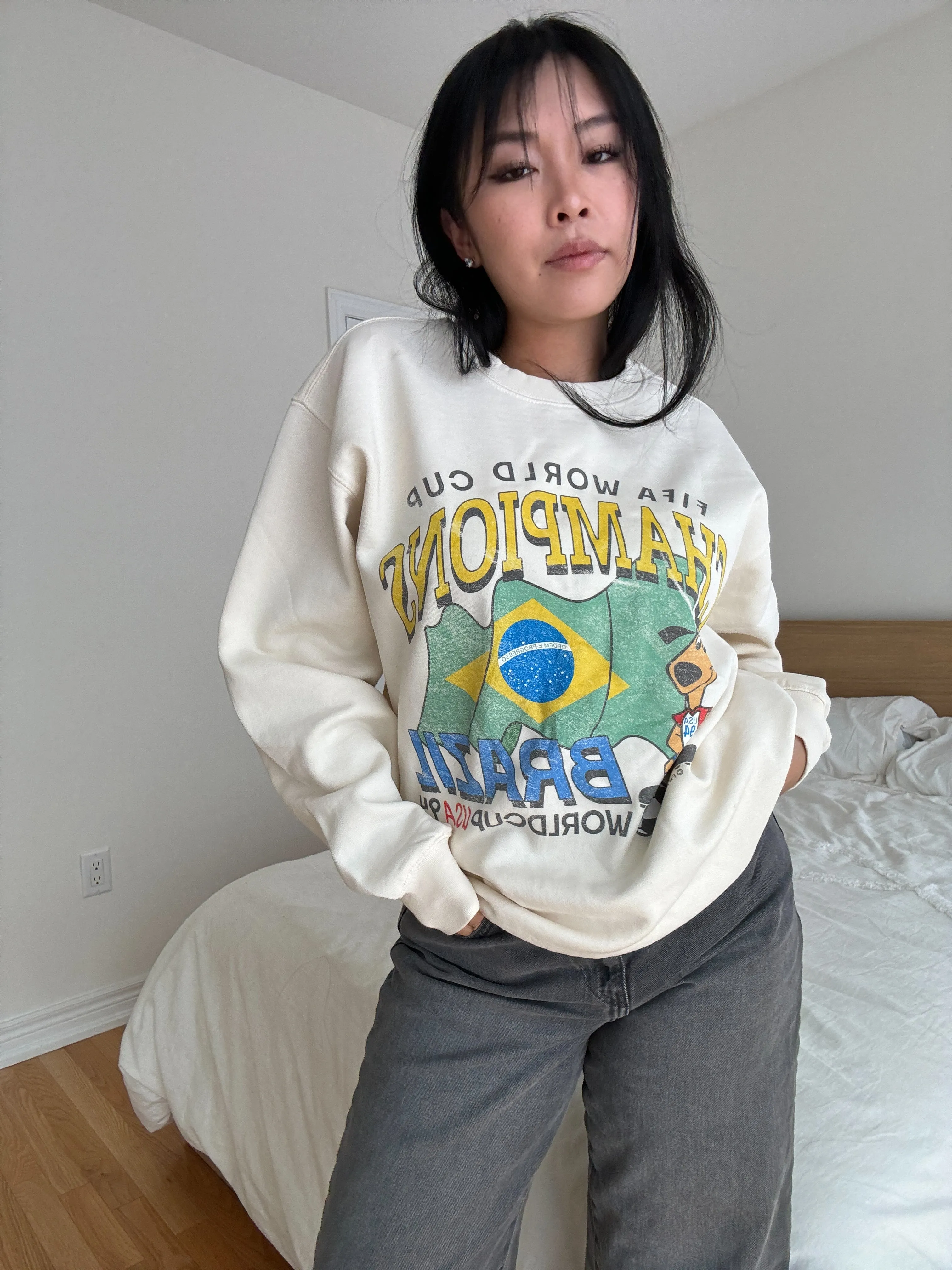 FIFA Brazil '94 World Cup Champions Heavyweight Crewneck - Ivory sold by Peace-Collective product image thumbnail 2