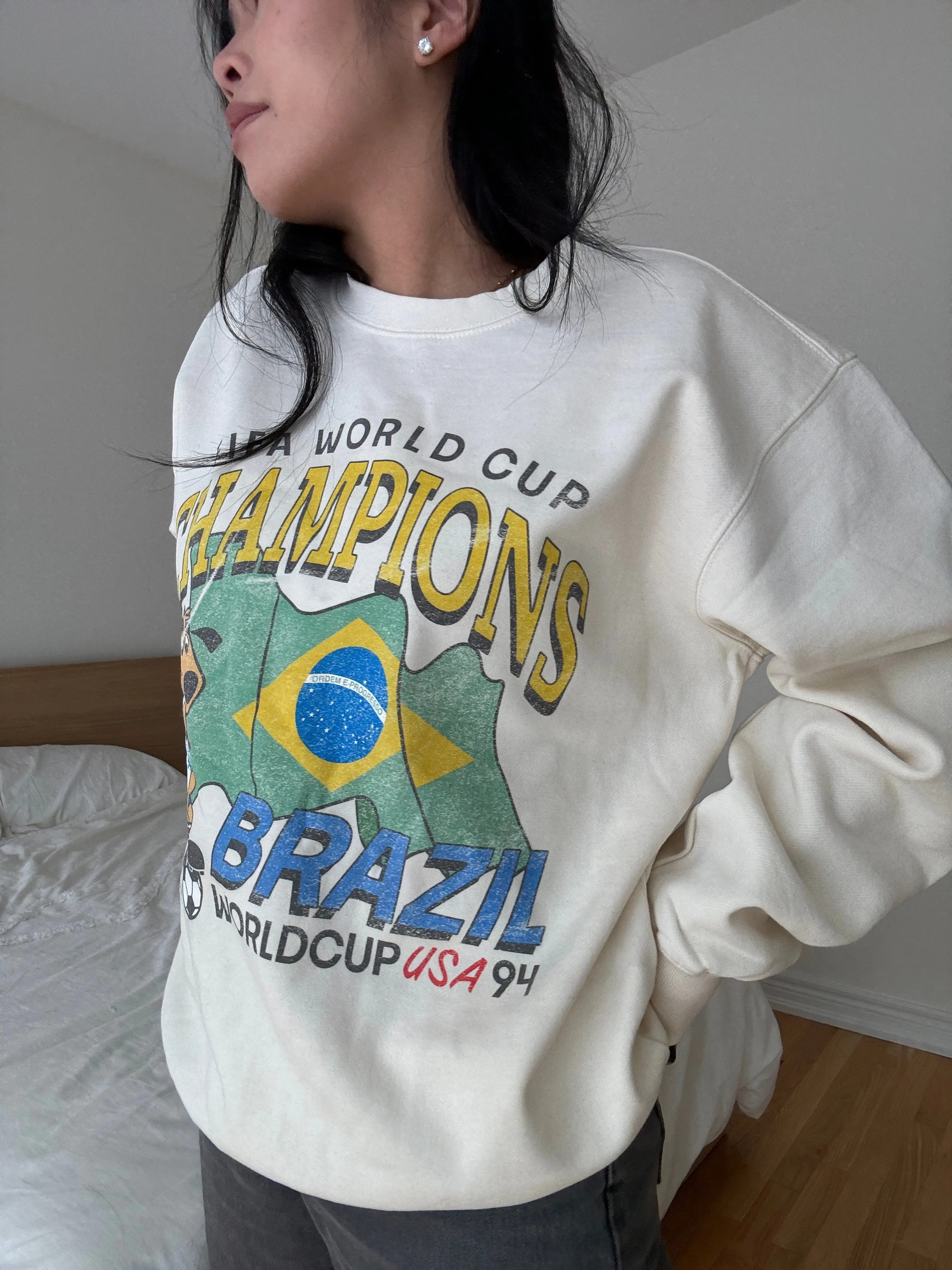 FIFA Brazil '94 World Cup Champions Heavyweight Crewneck - Ivory sold by Peace-Collective product image thumbnail 4