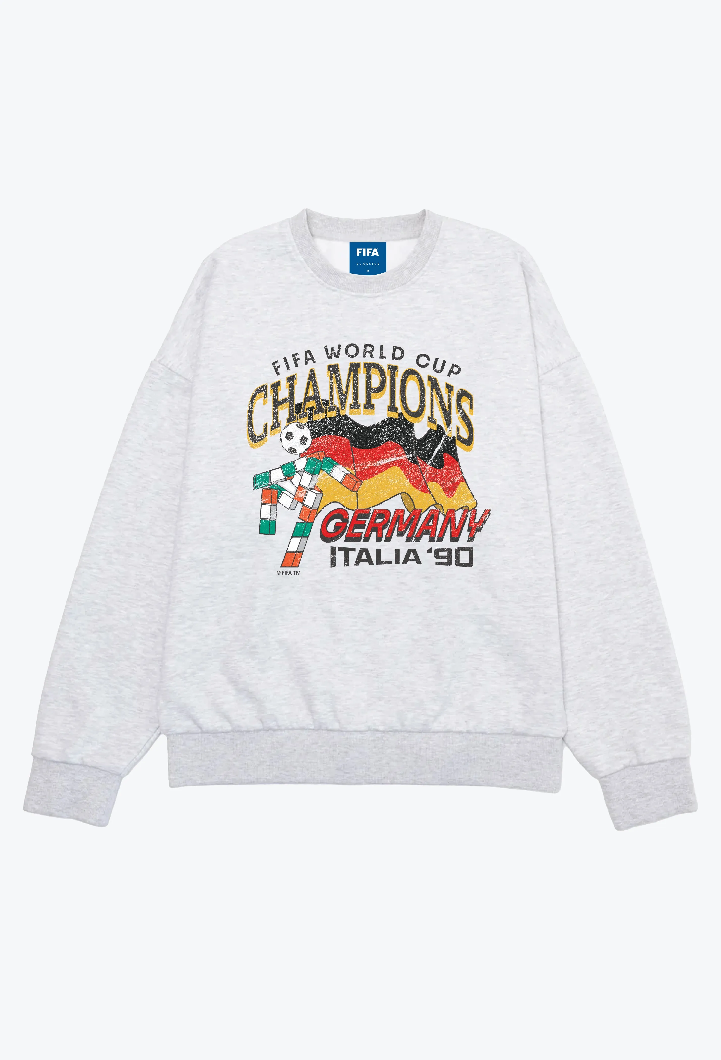 FIFA Germany '90 World Cup Champions Heavyweight Crewneck - Ash sold by Peace-Collective