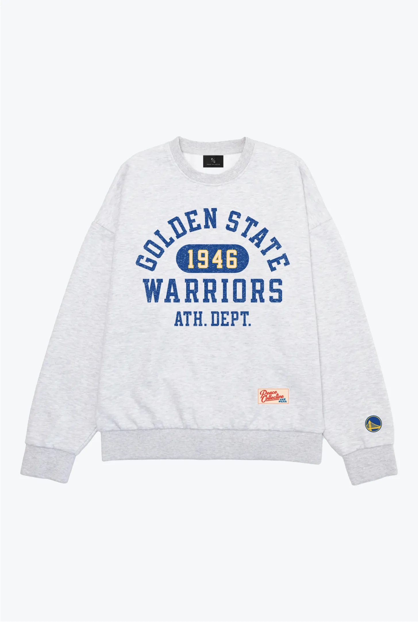 Golden State Warriors Athletic Club Heavyweight Crewneck - Ash sold by Peace-Collective