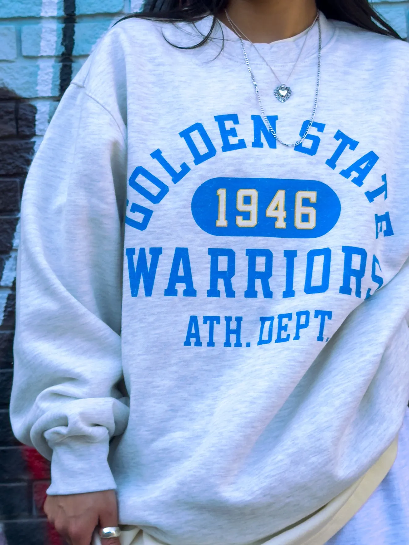 Golden State Warriors Athletic Club Heavyweight Crewneck - Ash sold by Peace-Collective product image thumbnail 3