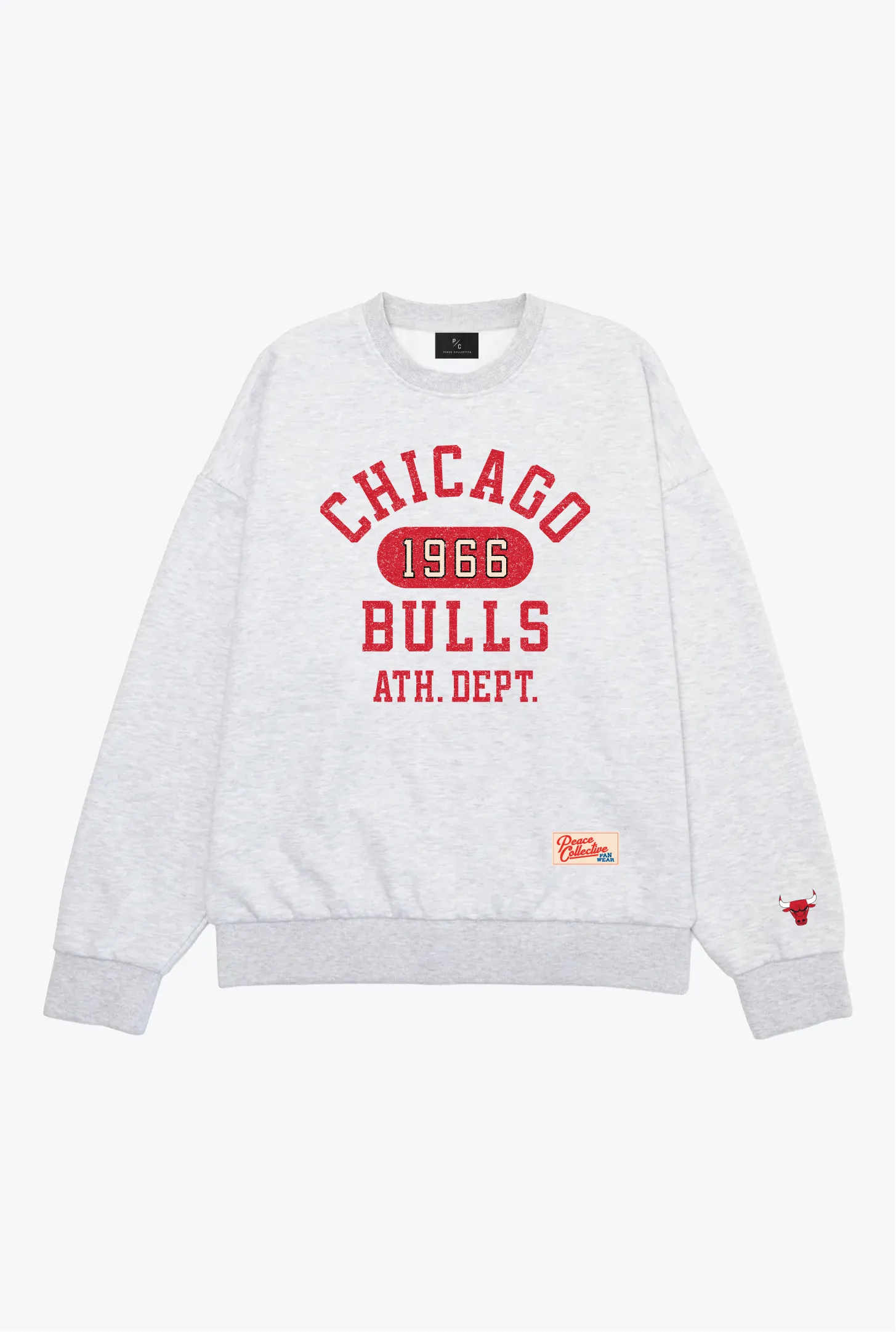 Chicago Bulls Athletic Club Heavyweight Crewneck - Ash sold by Peace-Collective
