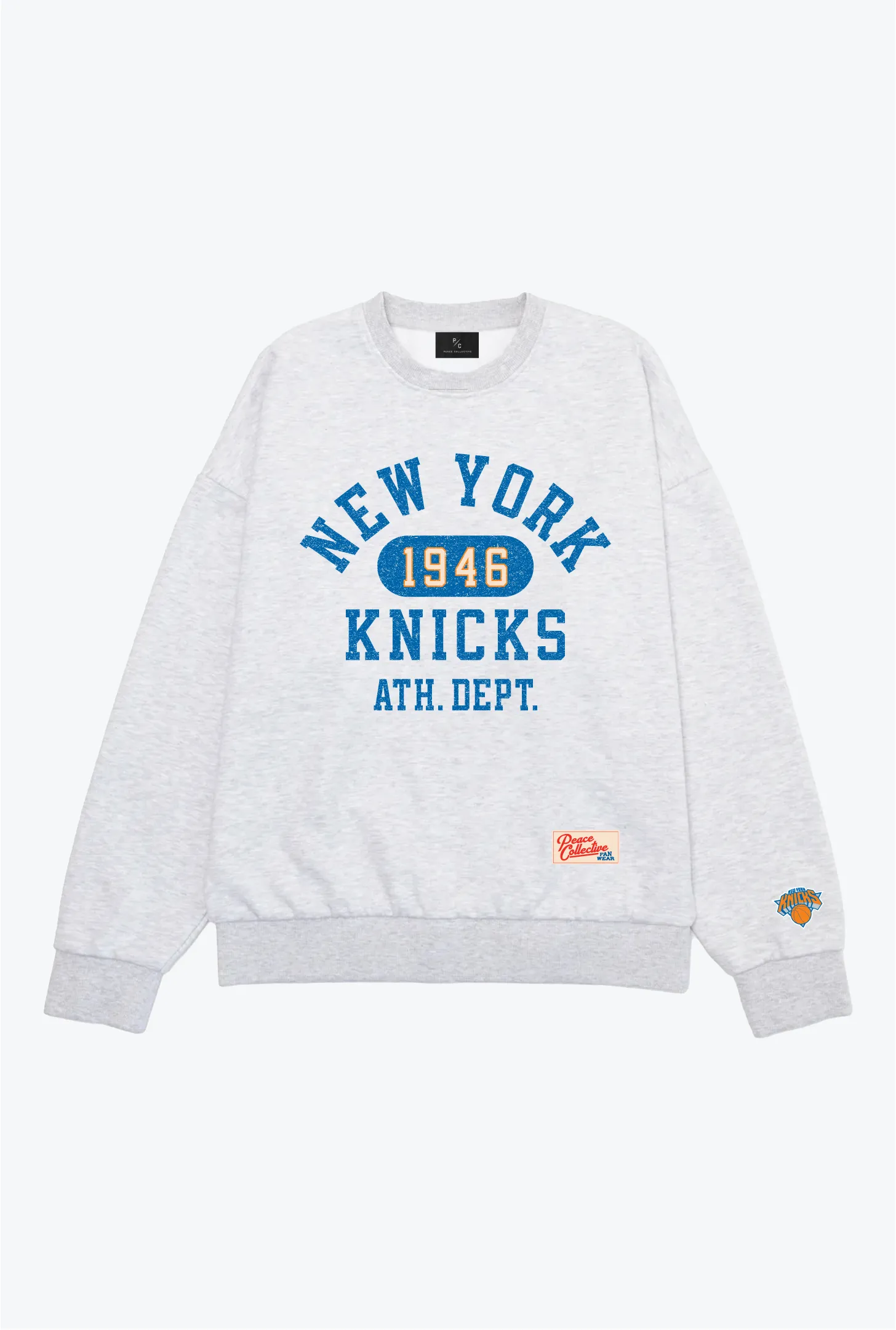 New York Knicks Athletic Club Heavyweight Crewneck - Ash sold by Peace-Collective