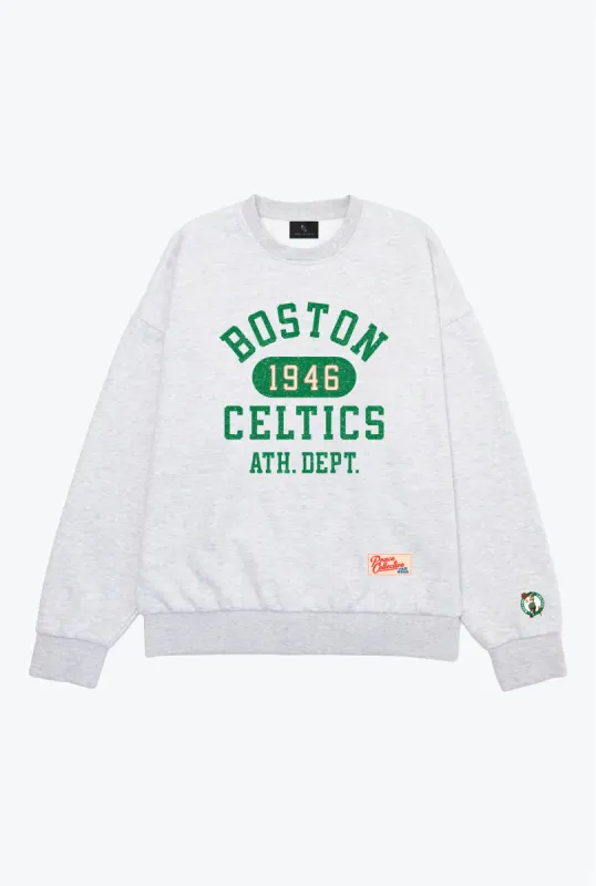 Boston Celtics Athletic Club Heavyweight Crewneck - Ash sold by Peace-Collective