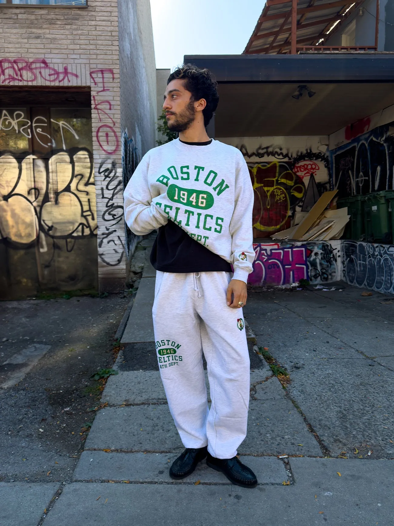Boston Celtics Athletic Club Heavyweight Crewneck - Ash sold by Peace-Collective product image thumbnail 3