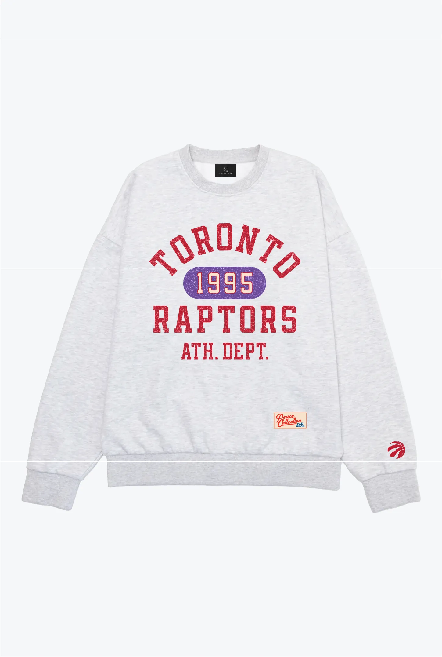 Toronto Raptors Athletic Club Heavyweight Crewneck - Ash sold by Peace-Collective