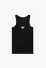 Chicago Bulls Centre Chest Ribbed Tank Top - Black sold by Peace-Collective