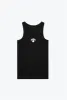 New York Knicks Centre Chest Ribbed Tank Top - Black sold by Peace-Collective