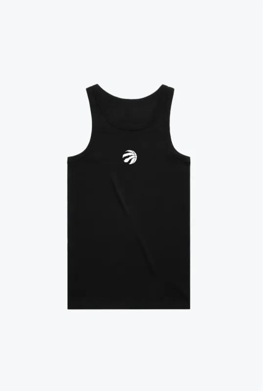 Toronto Raptors Centre Chest Ribbed Tank Top - Black sold by Peace-Collective