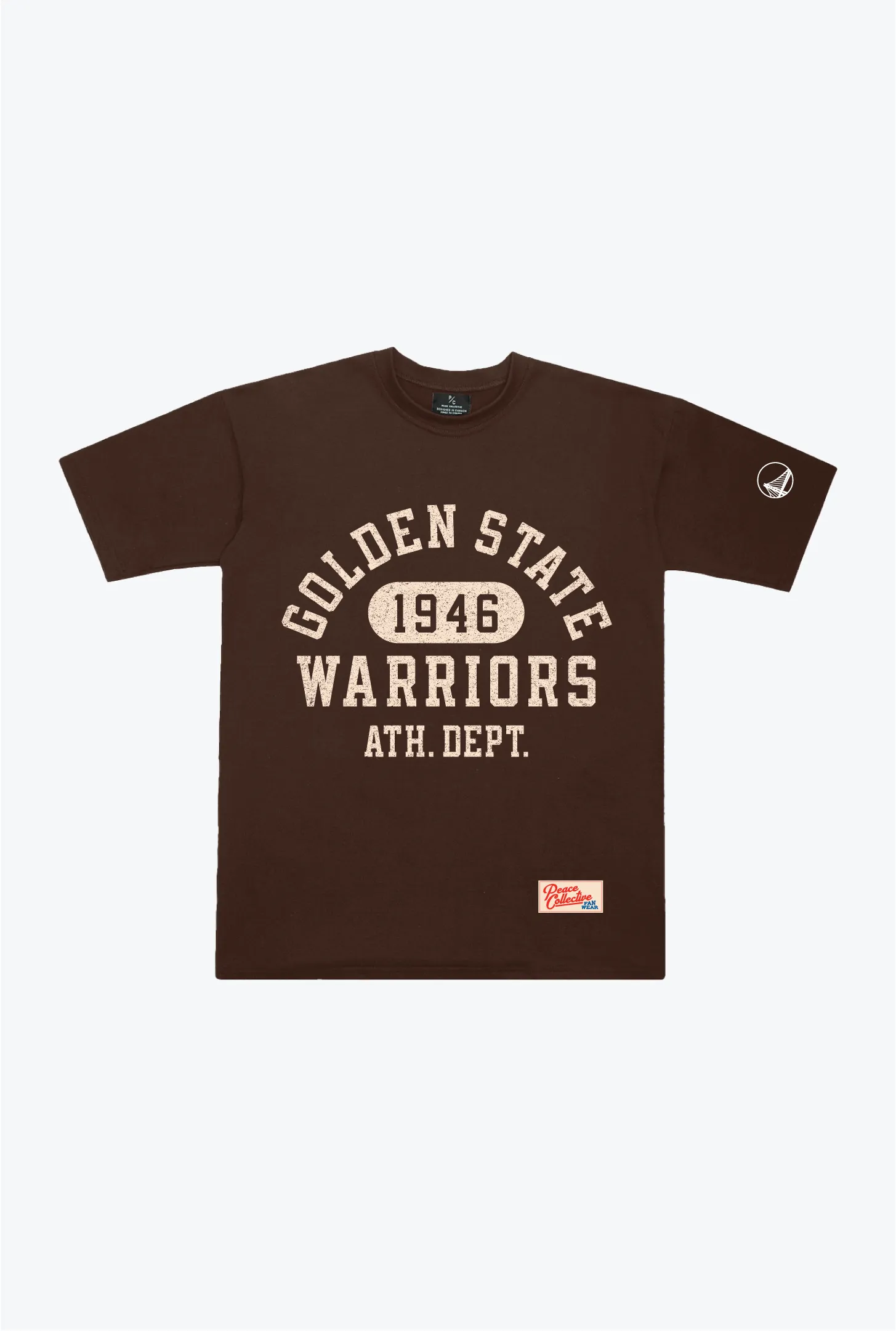 Golden State Warriors Collegiate Heavyweight T-Shirt - Walnut sold by Peace-Collective
