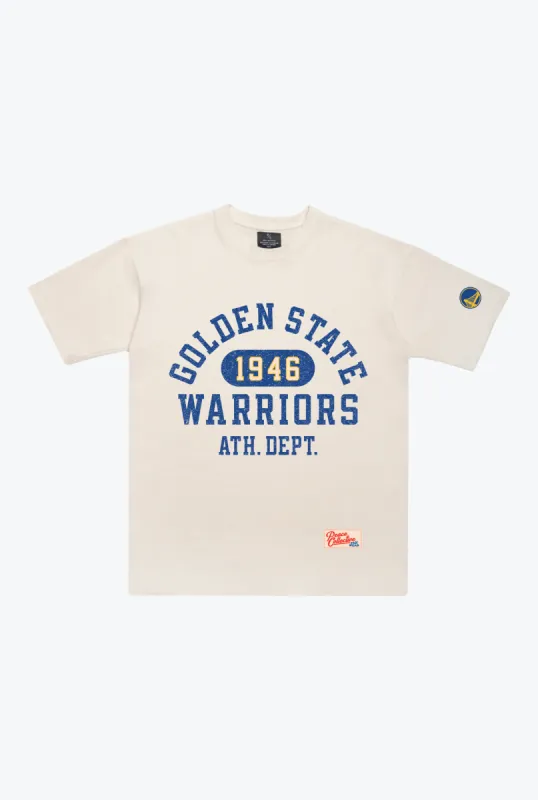 Golden State Warriors Athletic Club Heavyweight T-Shirt - Ivory sold by Peace-Collective