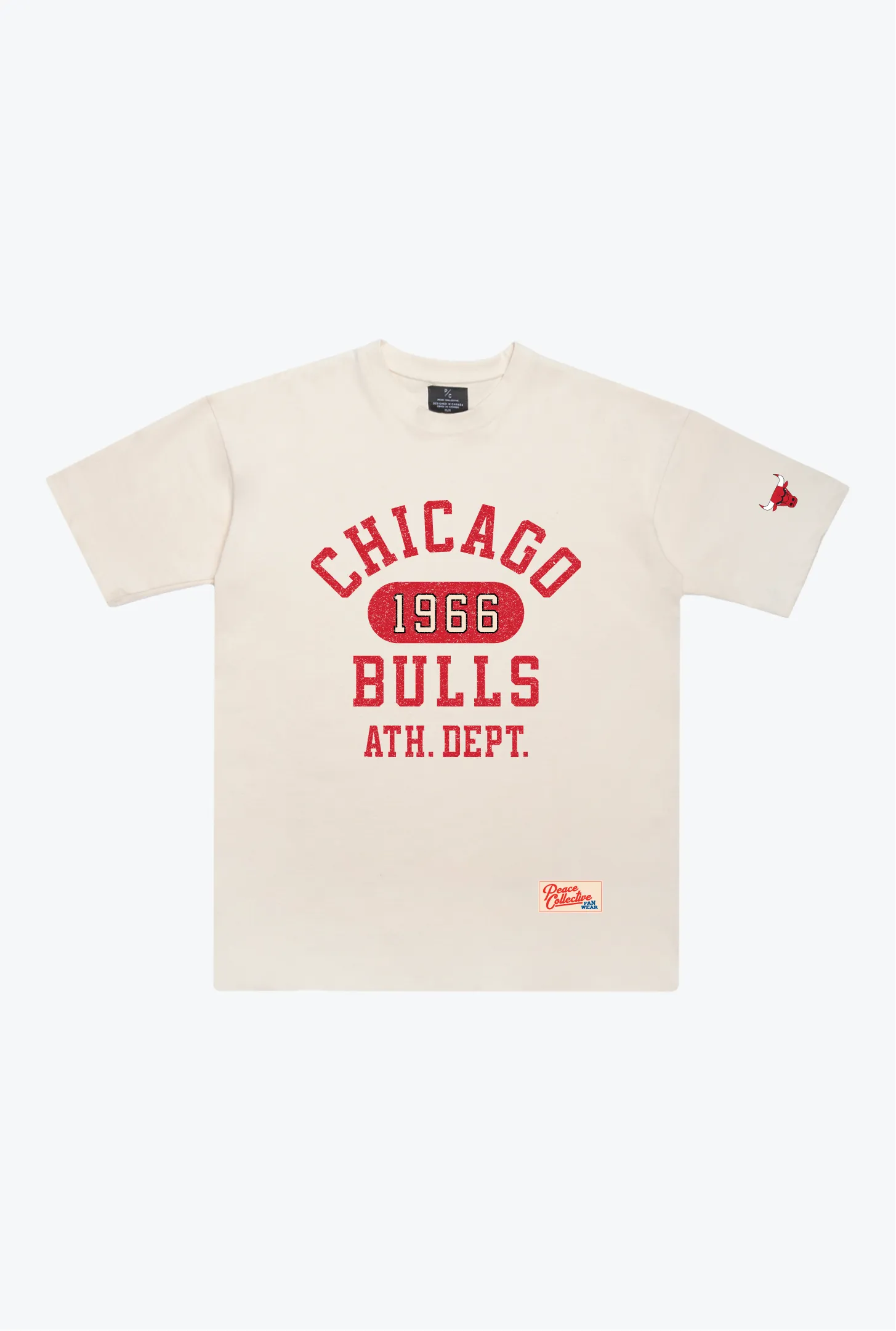 Chicago Bulls Athletic Club Heavyweight T-Shirt - Ivory sold by Peace-Collective