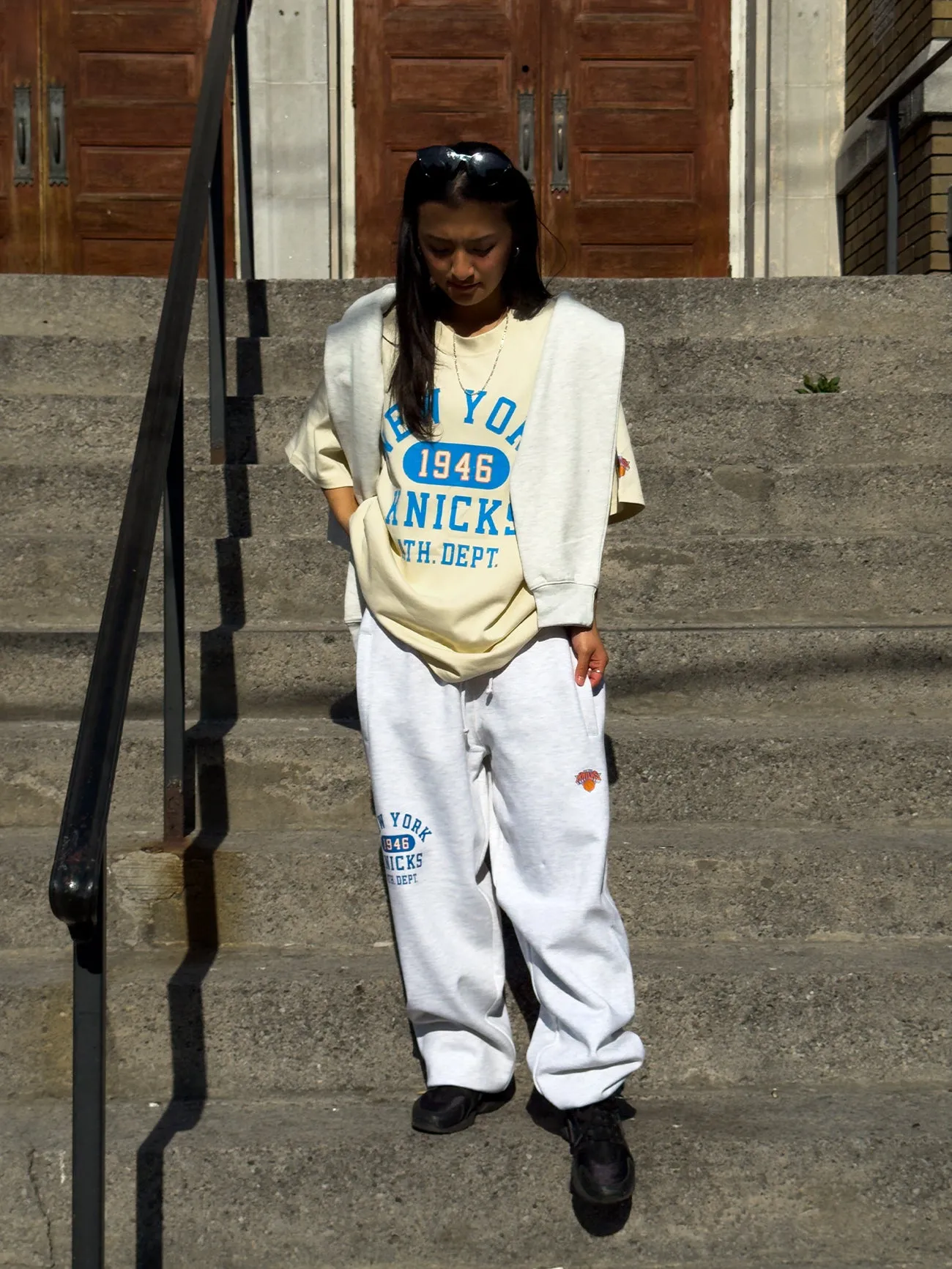 New York Knicks Athletic Club Heavyweight T-Shirt - Ivory sold by Peace-Collective product image thumbnail 2