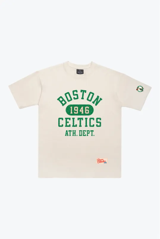 Boston Celtics Athletic Club Heavyweight T-Shirt - Ivory sold by Peace-Collective