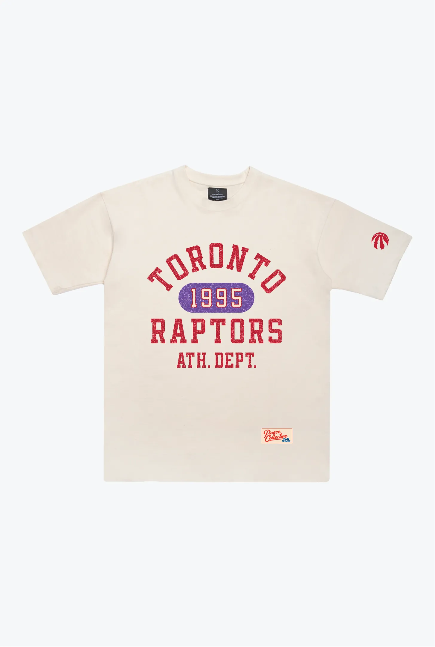 Toronto Raptors Athletic Club Heavyweight T-Shirt - Ivory sold by Peace-Collective