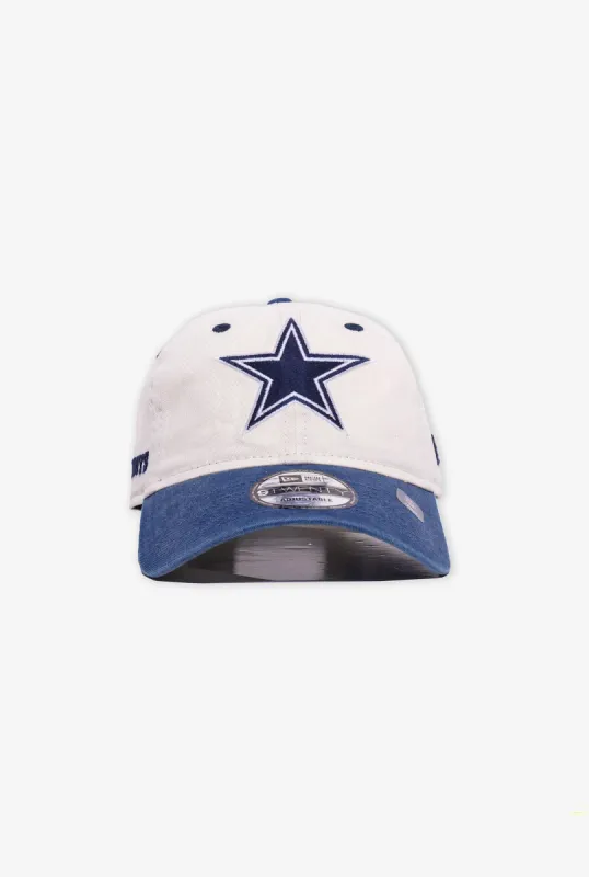 Dallas Cowboys Sidescript 9TWENTY Adjustable Cap - Ivory sold by Peace-Collective