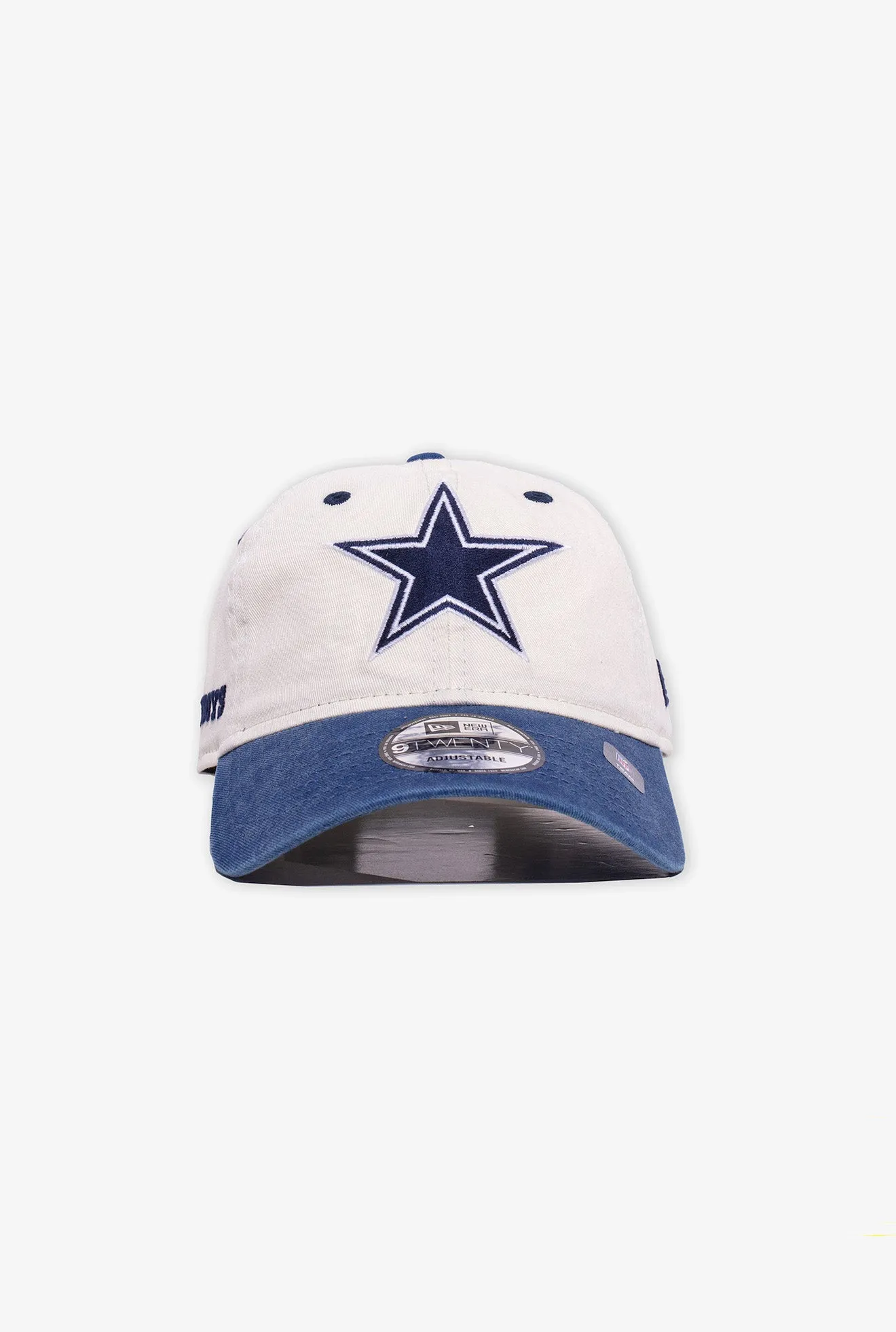 Dallas Cowboys Sidescript 9TWENTY Adjustable Cap - Ivory sold by Peace-Collective