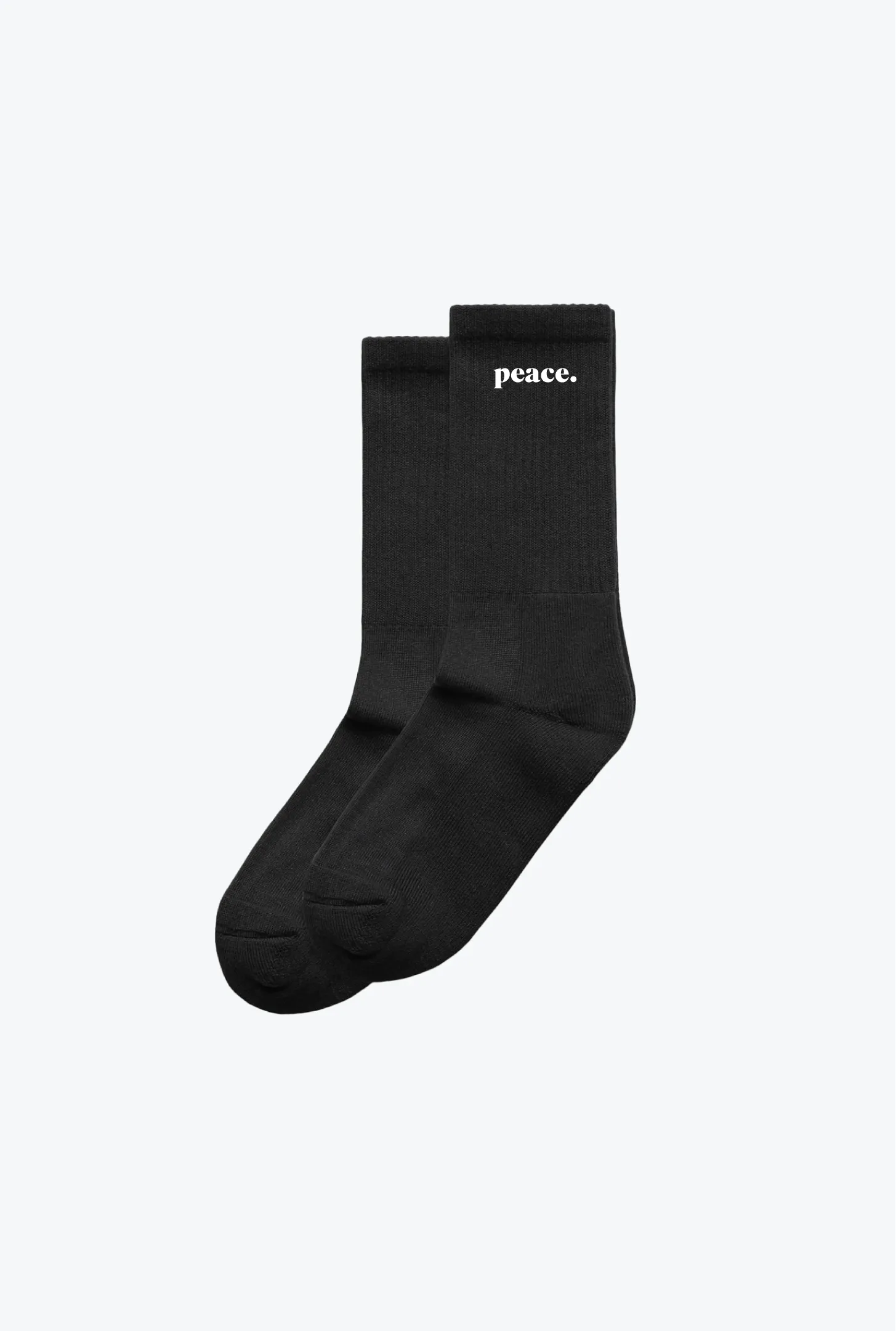 Peace Basics Crew Socks - Black sold by Peace-Collective