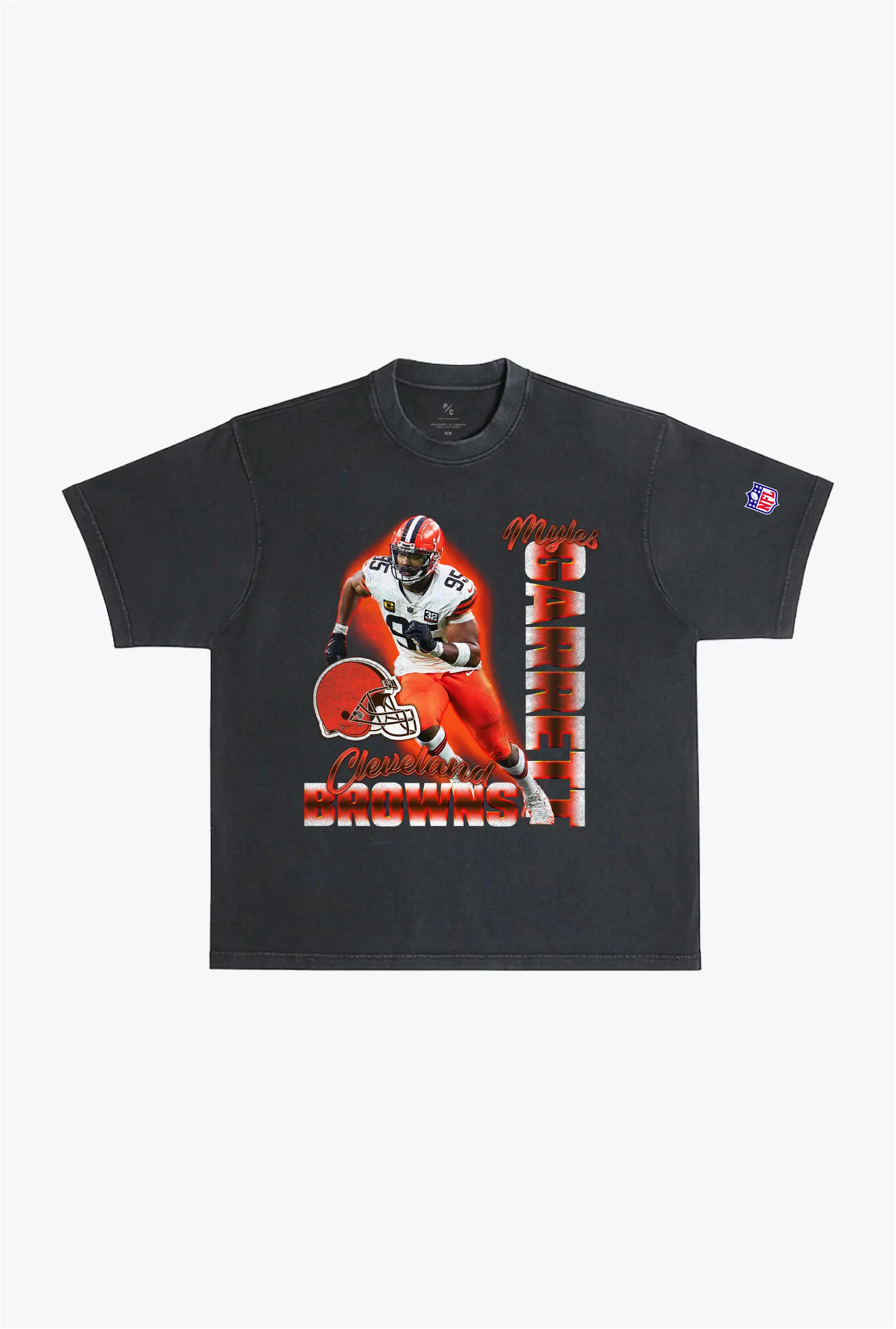 Myles Garrett Garment Dyed Heavyweight T-Shirt - Black sold by Peace-Collective