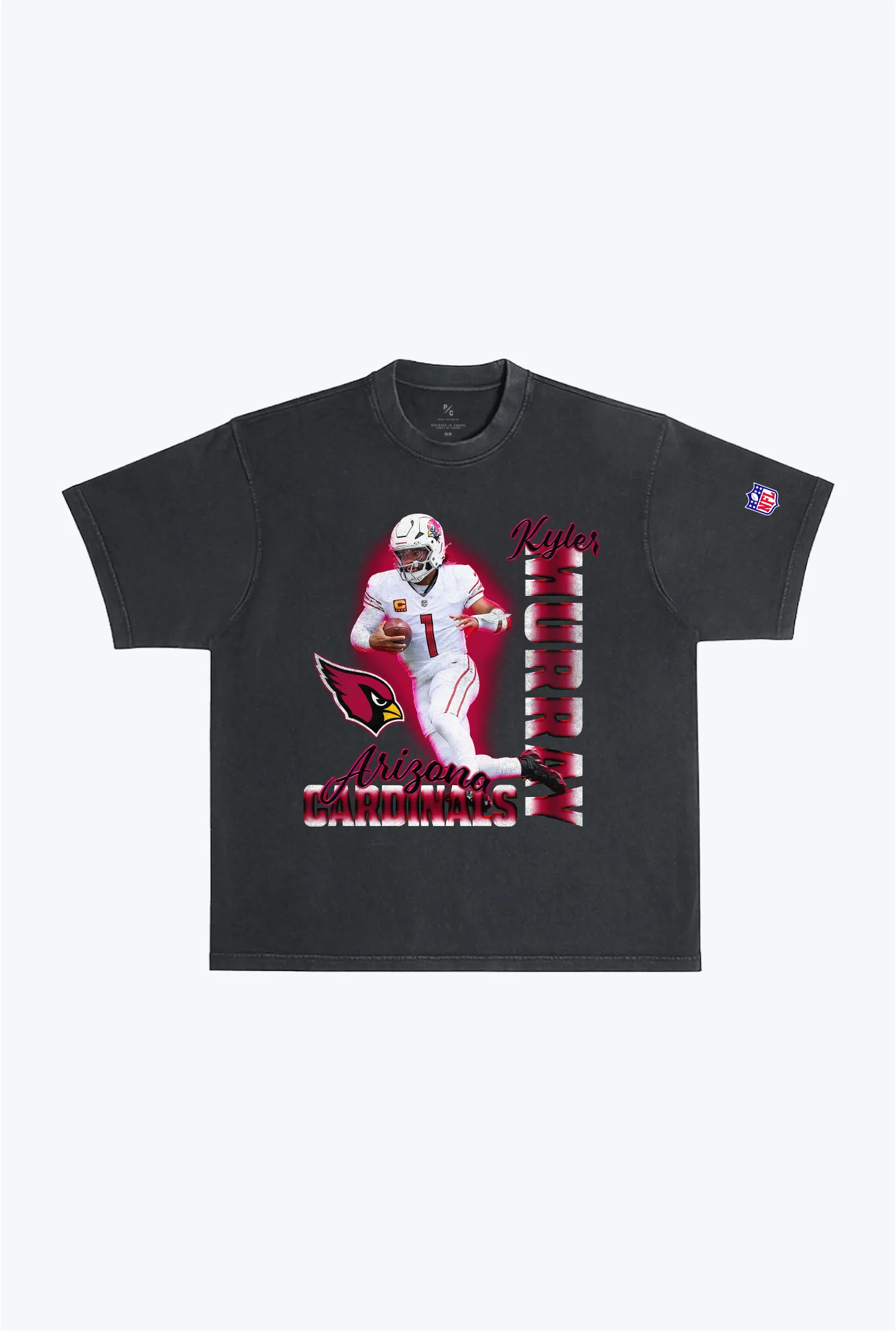 Kyler Murray Garment Dyed Heavyweight T-Shirt - Black sold by Peace-Collective