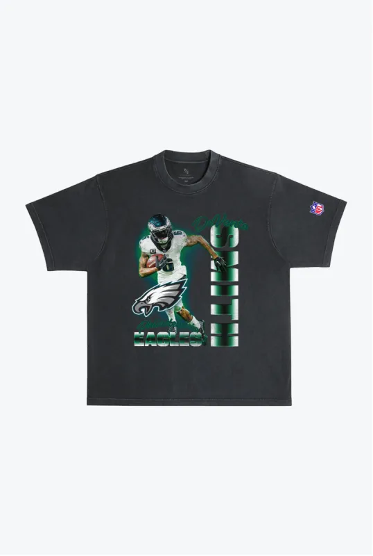 DeVonta Smith Garment Dyed Heavyweight T-Shirt - Black sold by Peace-Collective