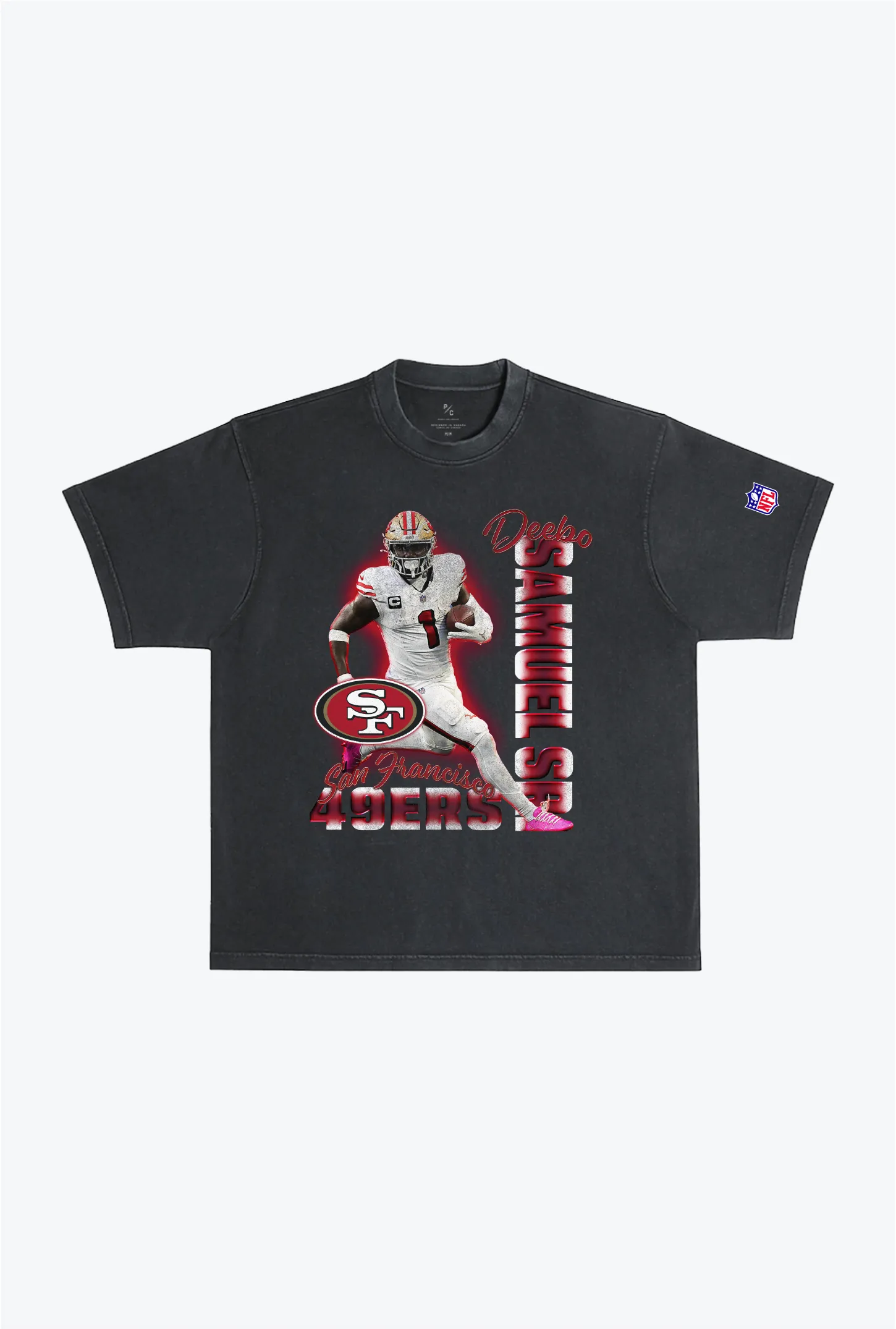 Deebo Samuel Sr. Garment Dyed Heavyweight T-Shirt - Black sold by Peace-Collective