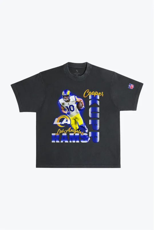 Cooper Kupp Garment Dyed Heavyweight T-Shirt - Black sold by Peace-Collective