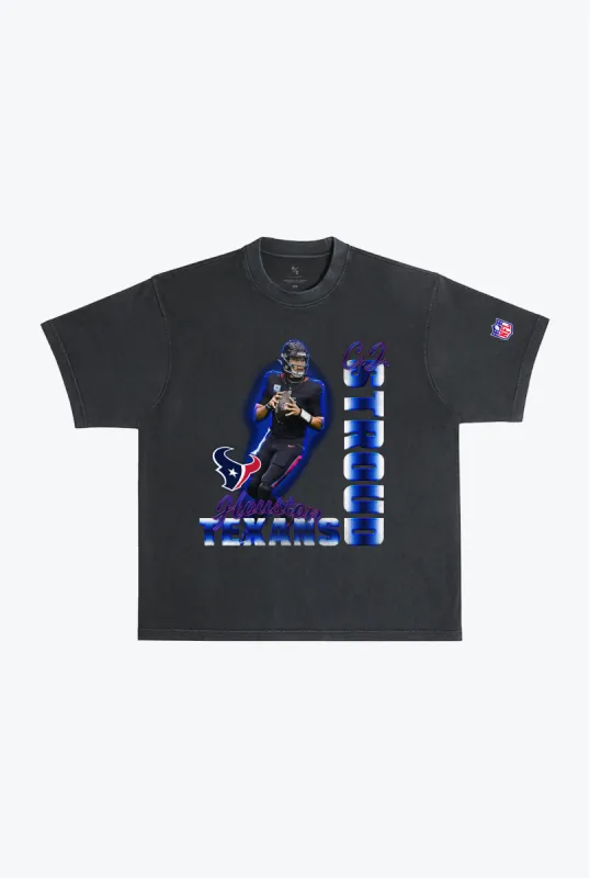 C.J. Stroud Garment Dyed Heavyweight T-Shirt - Black sold by Peace-Collective