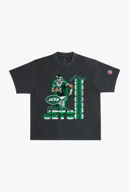 Aaron Rodgers Garment Dyed Heavyweight T-Shirt - Black sold by Peace-Collective