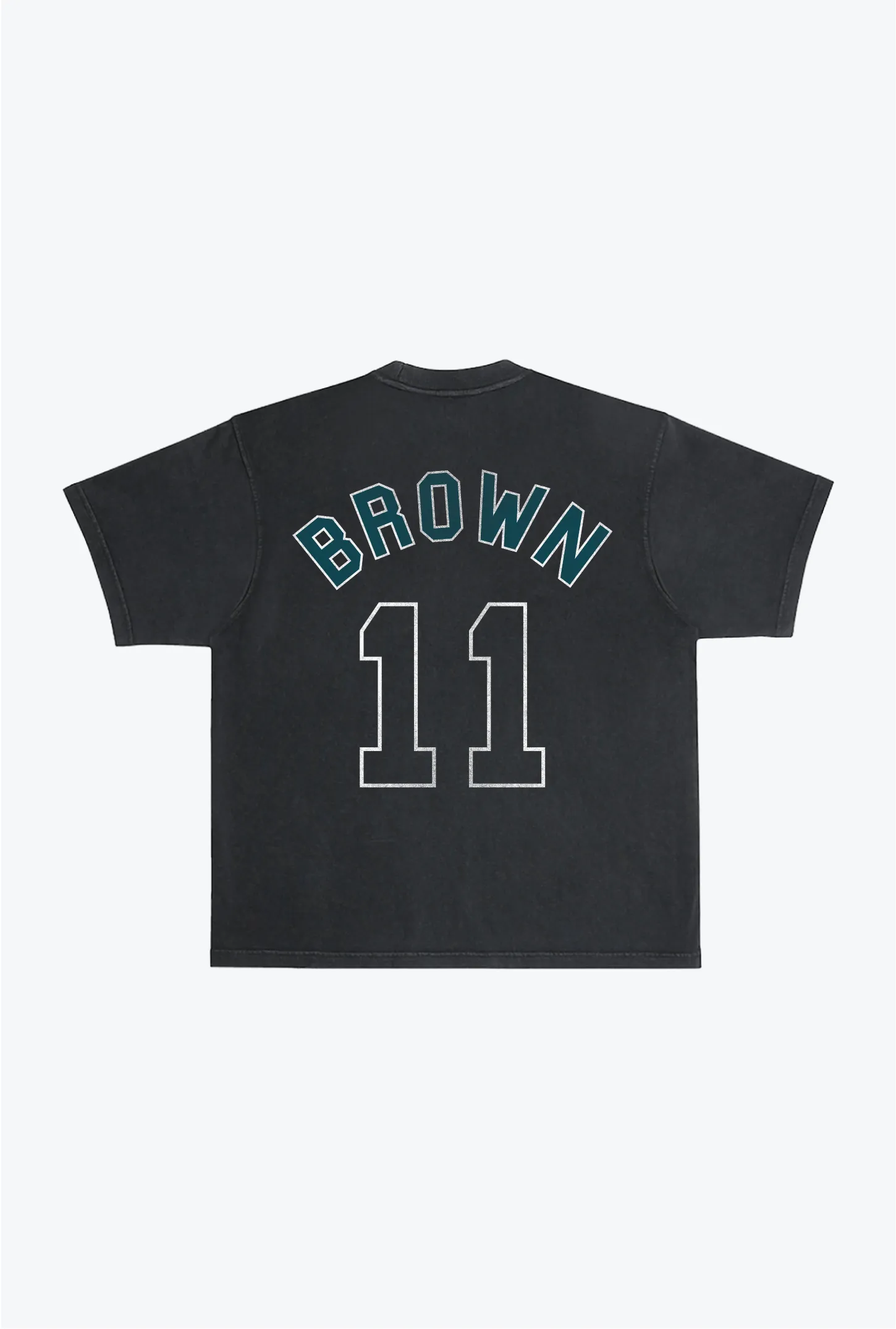 AJ Brown Garment Dyed Heavyweight T-Shirt - Black sold by Peace-Collective product image thumbnail 2