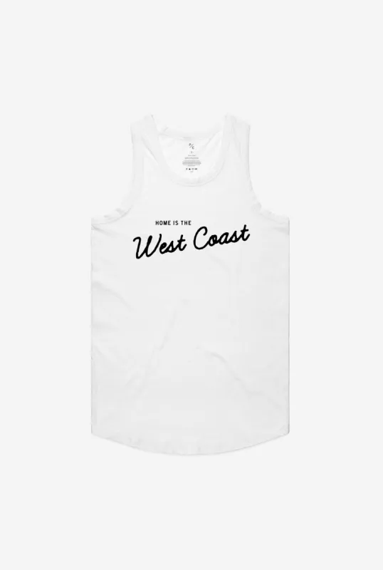 Home is the West Coast Tank - White sold by Peace-Collective