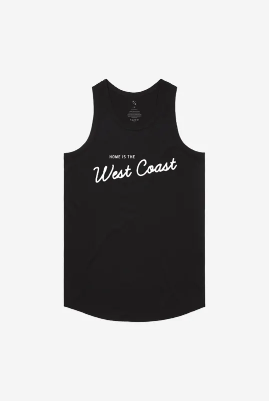 Home is the West Coast Tank - Black sold by Peace-Collective