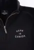 Home is Canada Quarter Zip Sweater - Black sold by Peace-Collective