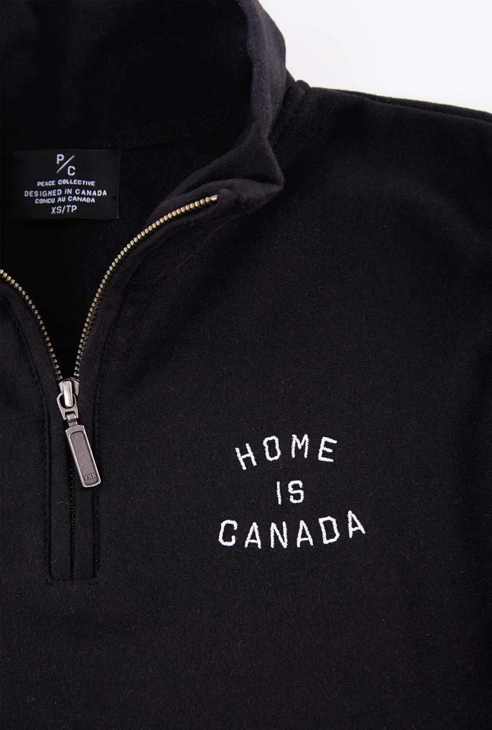 Home is Canada Quarter Zip Sweater - Black sold by Peace-Collective product image thumbnail 4