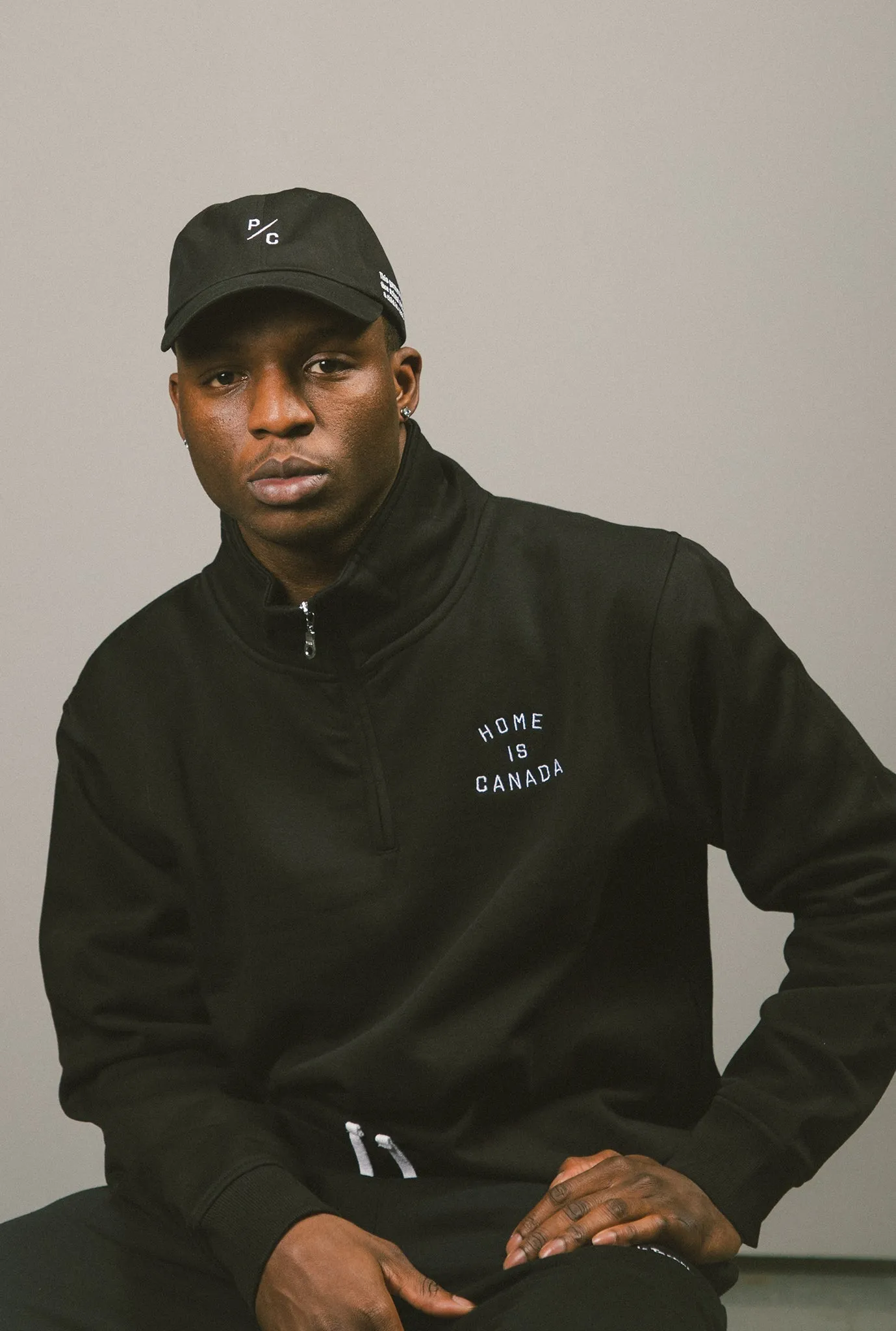 Home is Canada Quarter Zip Sweater - Black sold by Peace-Collective product image thumbnail 2