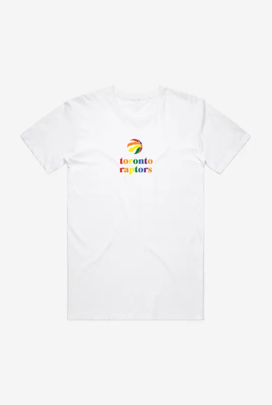 Toronto Raptors Pride T-Shirt - White sold by Peace-Collective