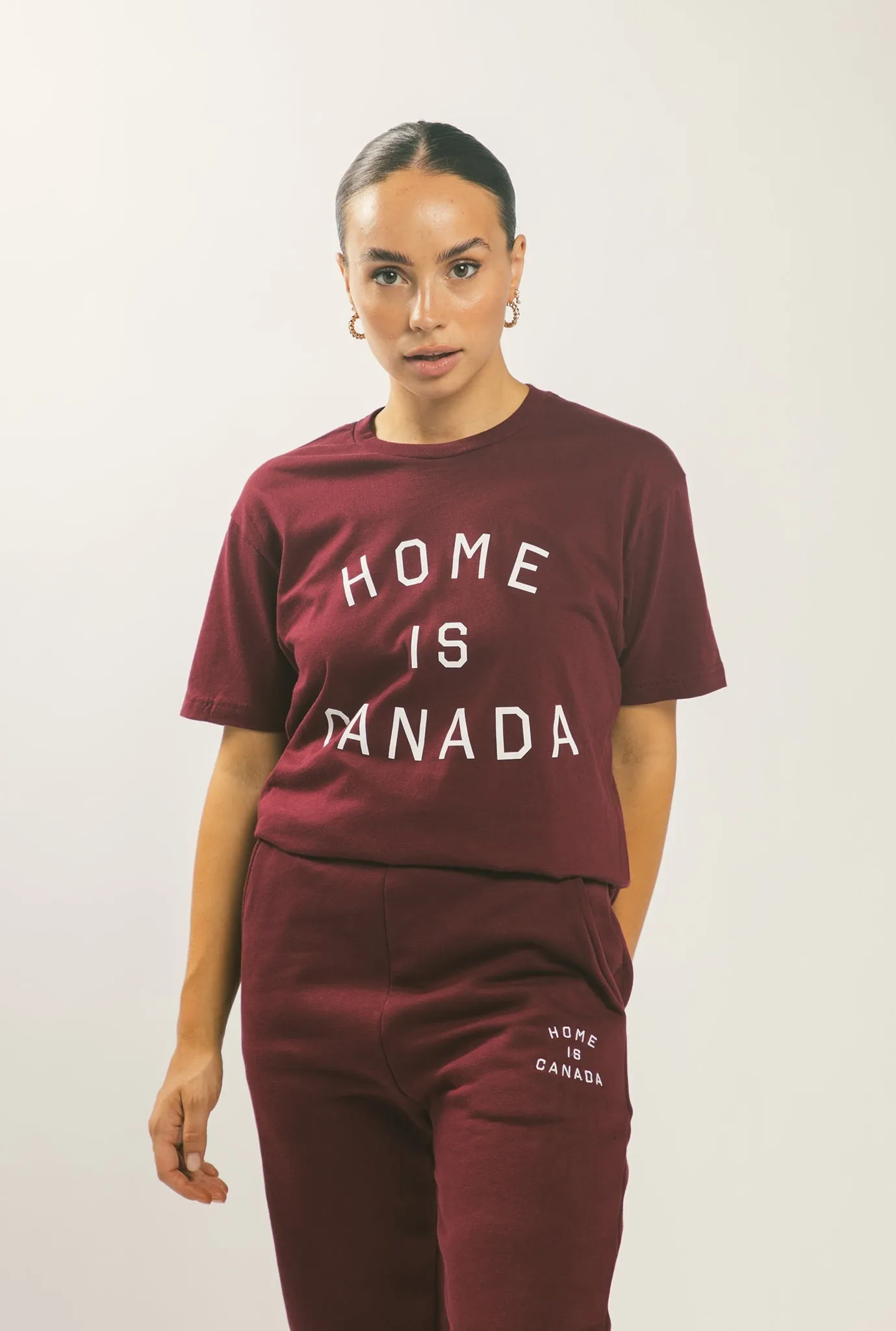 Home is Canada T-Shirt - Maroon sold by Peace-Collective product image thumbnail 4