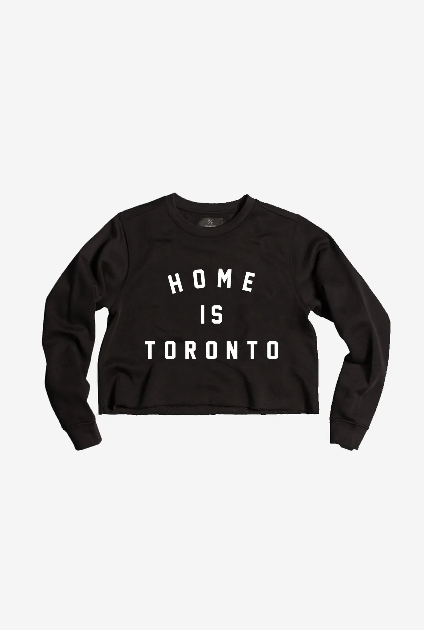 Home is Toronto Varsity Cropped Crewneck - Black sold by Peace-Collective