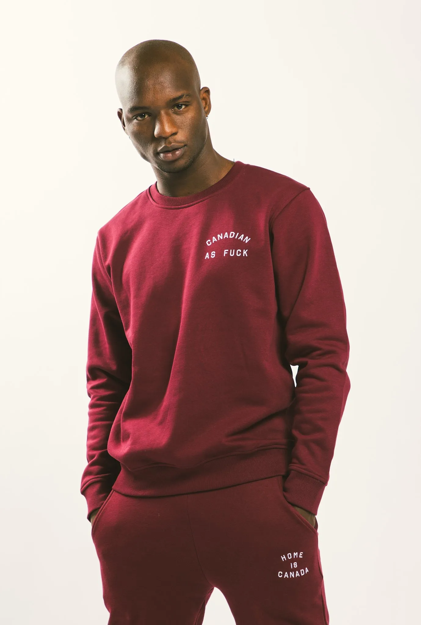 Canadian as Fuck Crewneck - Maroon sold by Peace-Collective product image thumbnail 2