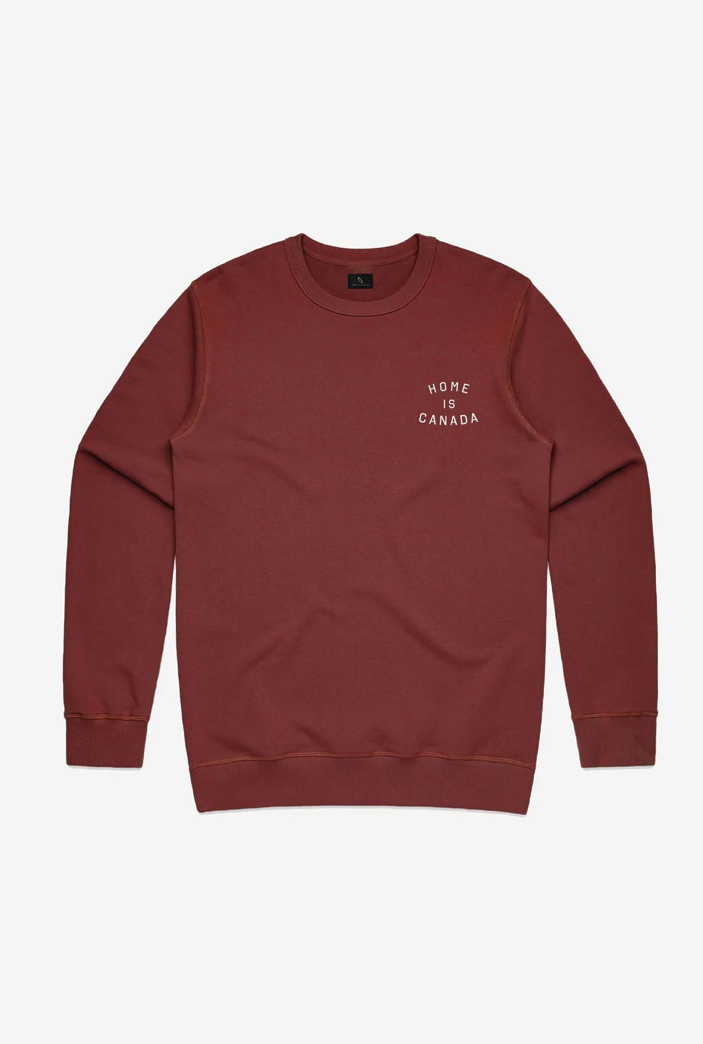 Home is Canada Crescent Crewneck - Maroon sold by Peace-Collective