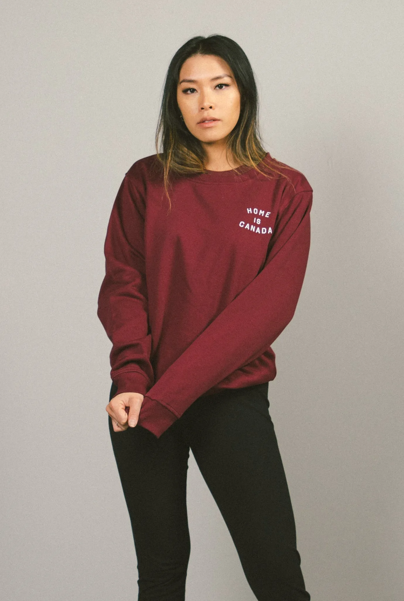 Home is Canada Crescent Crewneck - Maroon sold by Peace-Collective product image thumbnail 2