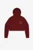 Home is Canada Crescent Cropped Hoodie - Maroon sold by Peace-Collective