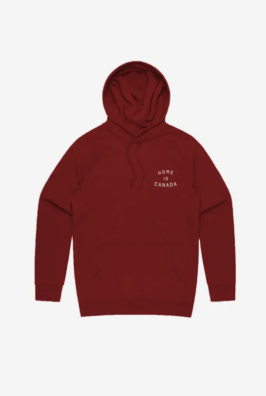 Home is Canada Crescent Hoodie - Maroon sold by Peace-Collective