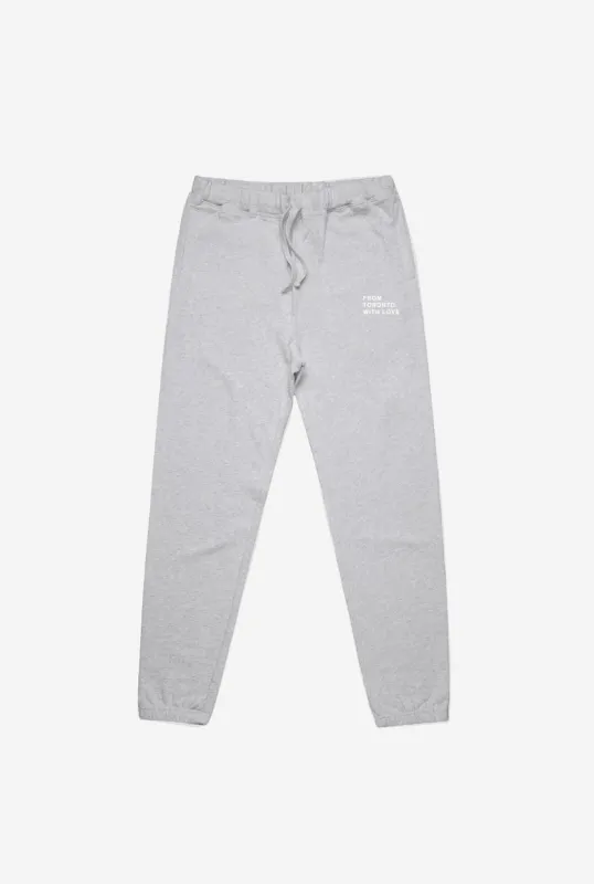 From Toronto with Love Jogger - Grey sold by Peace-Collective