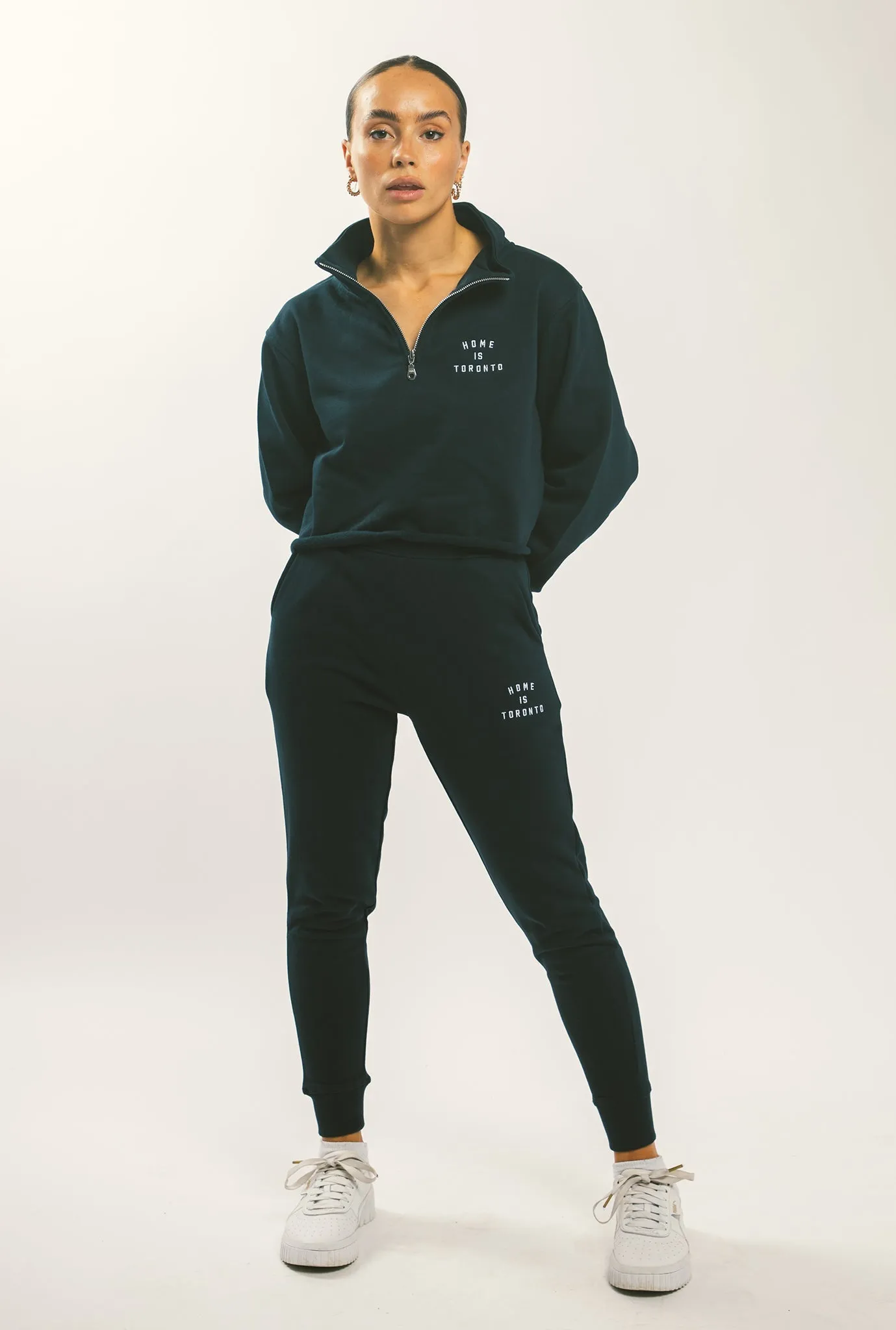Home is Toronto Crescent Cropped Quarter Zip - Navy sold by Peace-Collective product image thumbnail 4