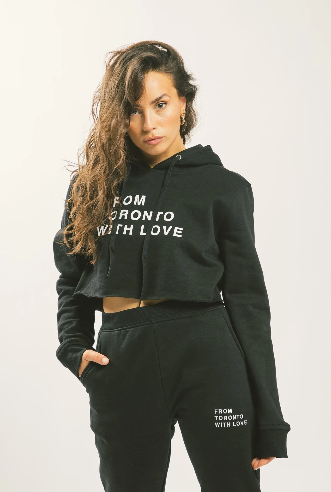 From Toronto With Love Cropped Hoodie - Black sold by Peace-Collective product image thumbnail 2