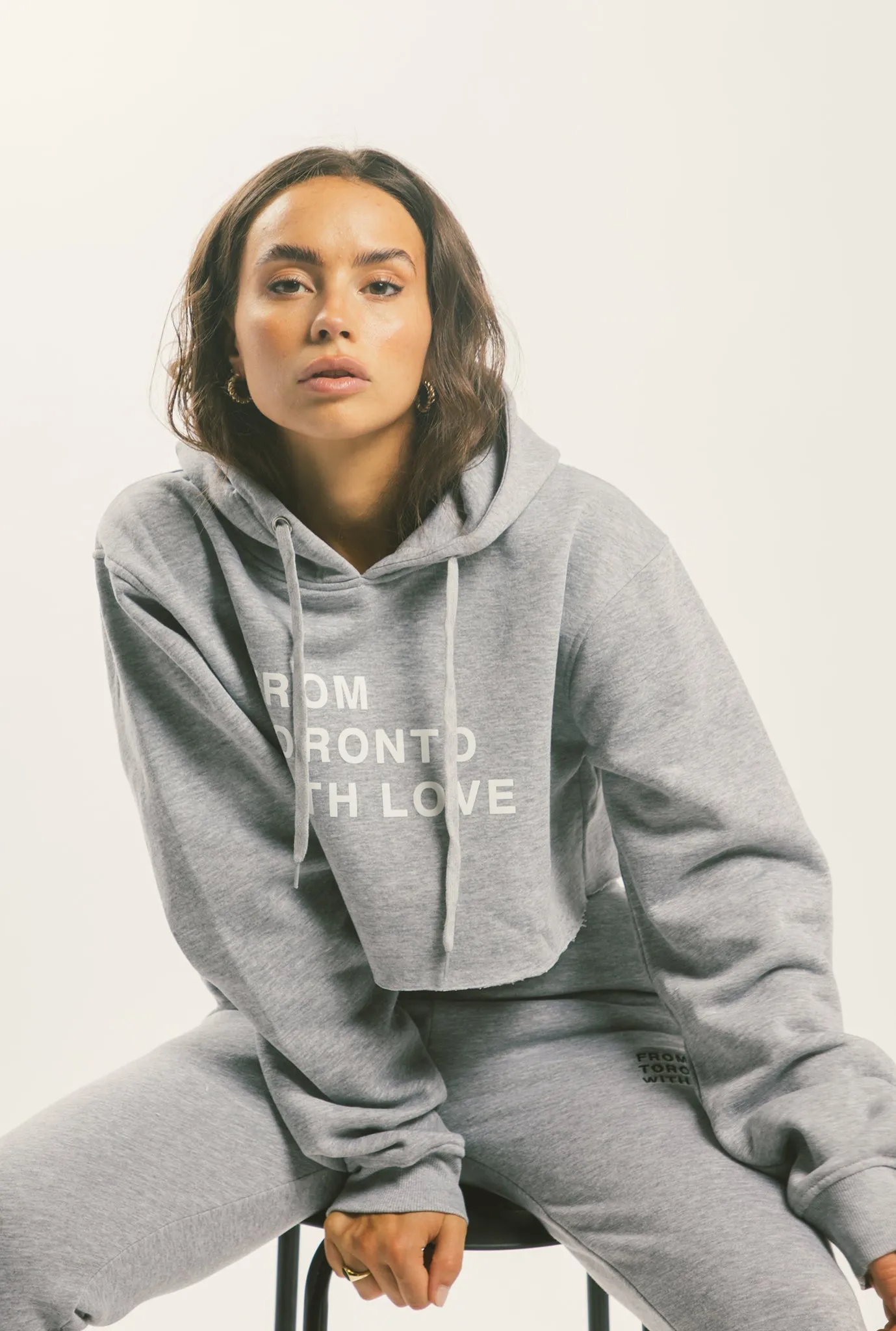 From Toronto With Love Cropped Hoodie - Grey sold by Peace-Collective product image thumbnail 2